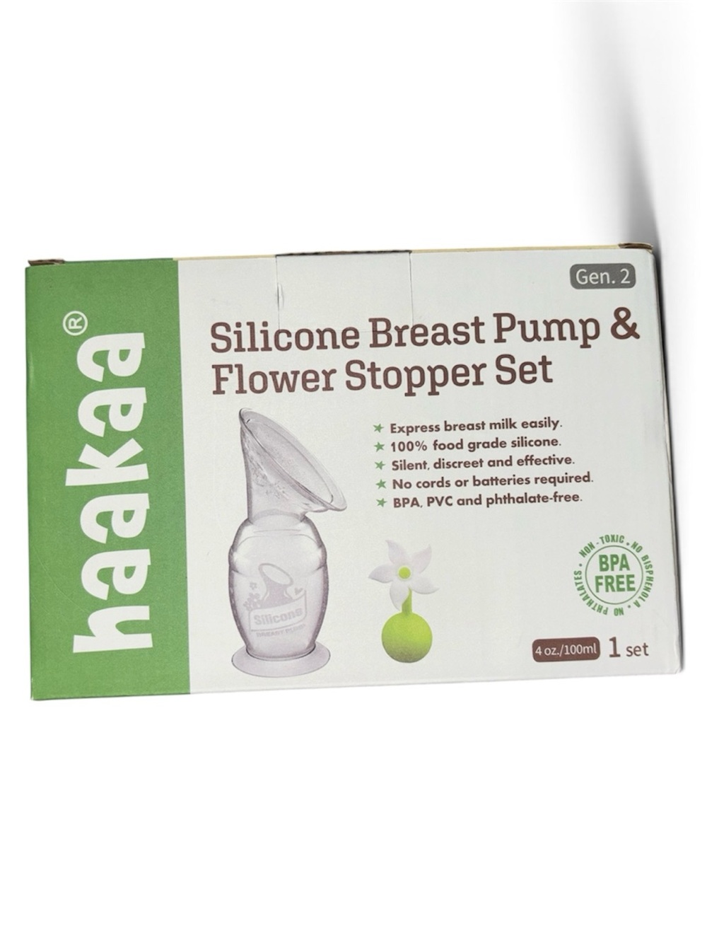Haakaa Silicone Pump & Flower Stopper Set NWT